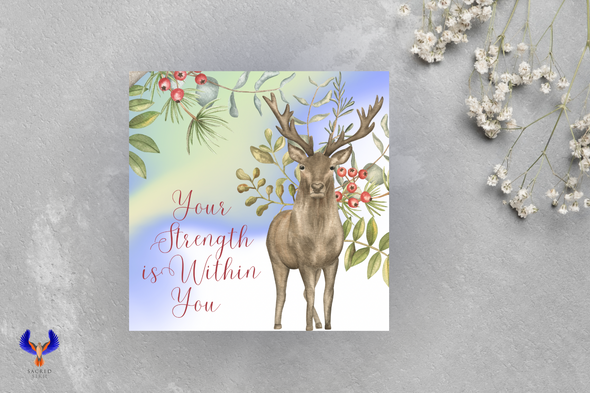 Inner Strength Stag Greeting Card