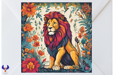 King of the Jungle Lion Greeting Card