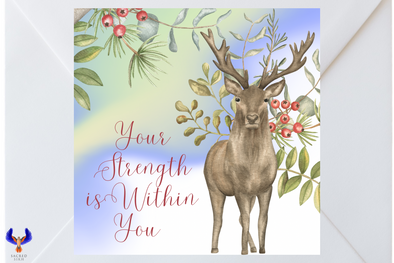 Inner Strength Stag Greeting Card