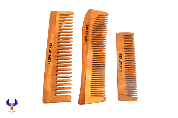 Neem Wood Curved Comb - I Love My Kes