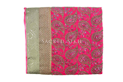 Rumalla Sahib Bright Pink Sequence with Paisley Design