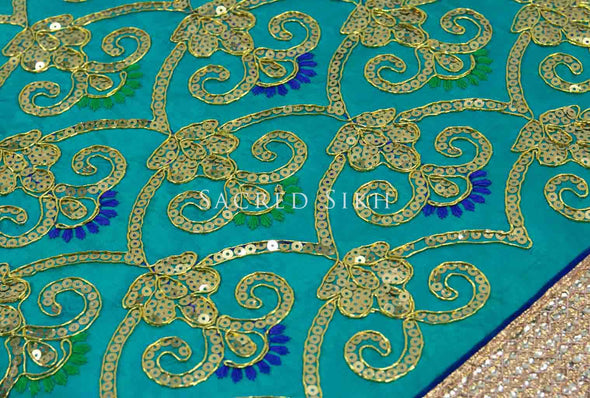 Rumalla Sahib Double Turquoise Royal Design