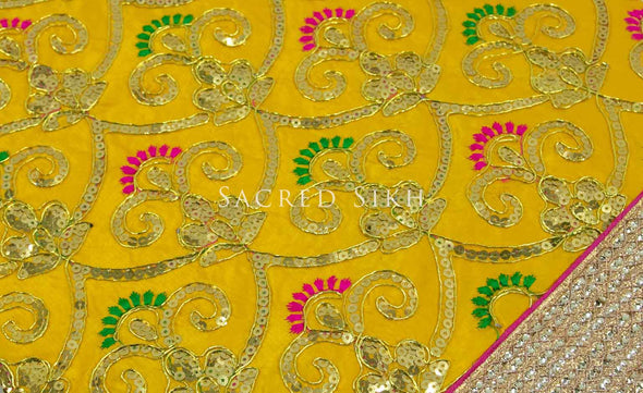 Rumalla Sahib Double Yellow Royal Design