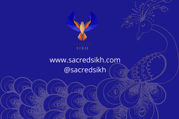 Gurpurab Greeting Card - Peacock -  - Sacred Sikh