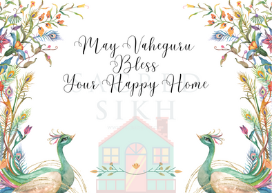 May Vaheguru Bless Your Happy Home Greeting Card