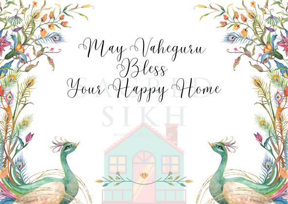 May Vaheguru Bless Your Happy Home Greeting Card