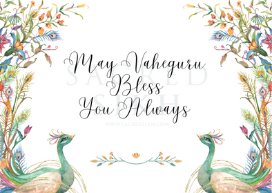 May Vaheguru Bless You Always Greeting Card