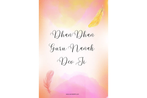 Guru Nanak Dev Ji Print Feather