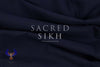 Navy blue turban material with natural creases and folds