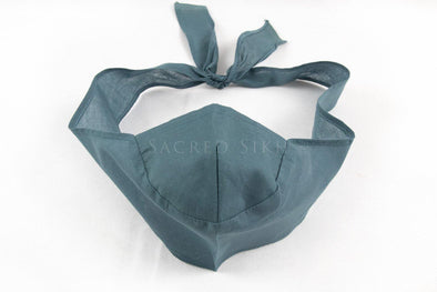 Face Covering/Mask with Cotton Tie - Grey - Sacred Sikh
