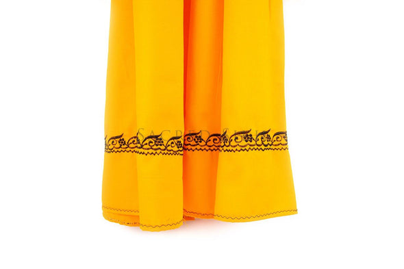 Hazuriya Orange with Black Stitching 2.25m - Sacred Sikh