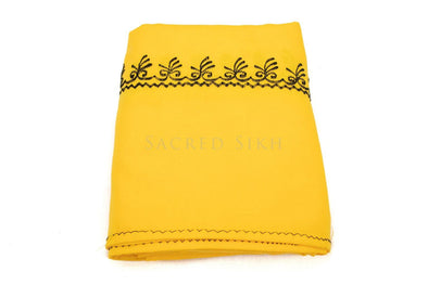 Hazuriya Yellow with Black Stitching 1.5m - Clothing - Sacred Sikh