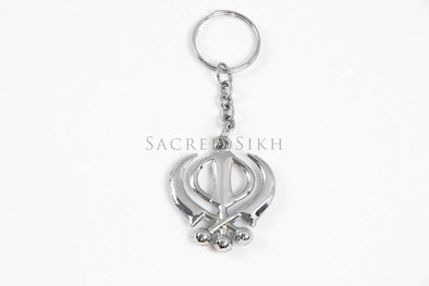 Khanda Key Ring Silver - Sacred Sikh