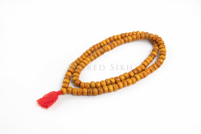 Mala Wooden Light Brown Small Bead - Malas - Sacred Sikh