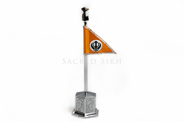 Mini Nishaan Sahib Orange - Sacred Sikh