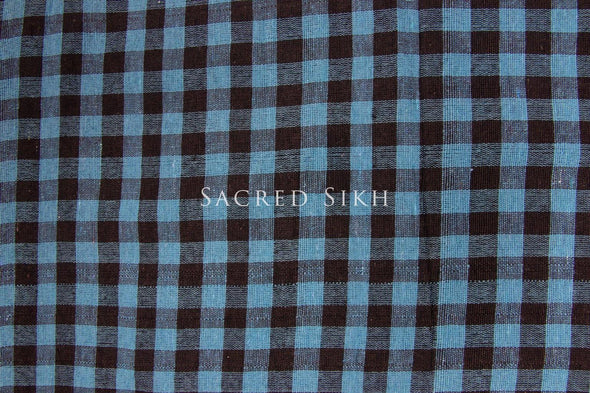 Parna Material - Check That Blue - Sacred Sikh