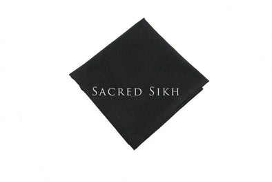 Black and White Rumaal No Strings - Patka - Sacred Sikh