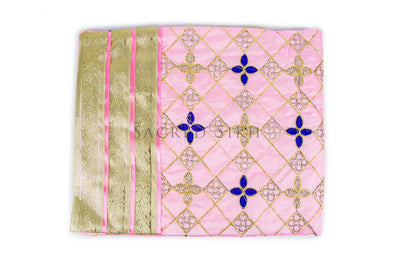 Rumalla Sahib Diamond Flower Design - Baby Pink