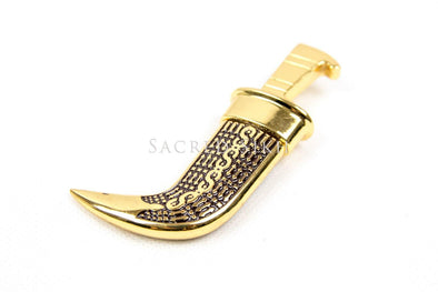 Kirpan Arrow Gold and Black Design 4 Inch - Sacred Sikh