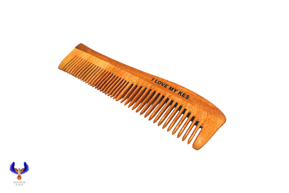 Neem Wood Curved Comb - I Love My Kes