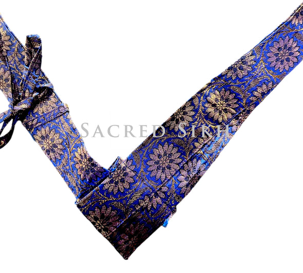 Gatra Bespoke Blue with Flower Pattern Pech Kabz