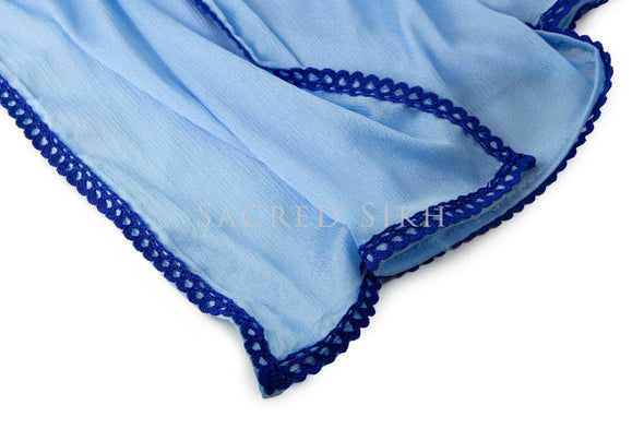 Chuni - Children Sky Blue with Royal Blue Lace Small