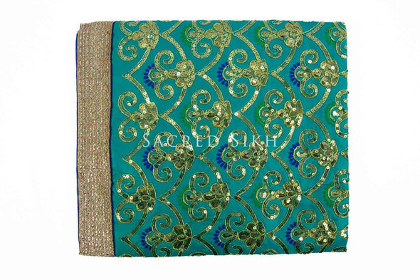 Rumalla Sahib Double Turquoise Royal Design