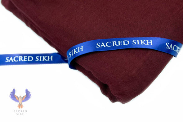 Sacred Sikh Turban Material Merry Maroon Ribbon