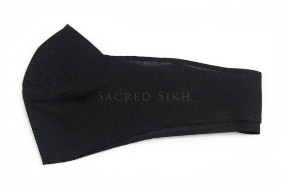 Face Covering/Mask with Cotton Tie - Black - Sacred Sikh