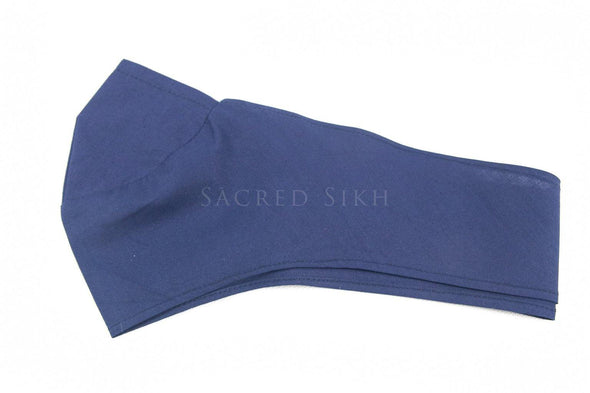 Face Covering/Mask with Cotton Tie - Blue - Sacred Sikh