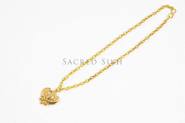 Khanda Chain Gold - Neck Pieces - Sacred Sikh