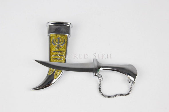 Kirpan Khanda Chain Yellow 5 Inch - Sacred Sikh