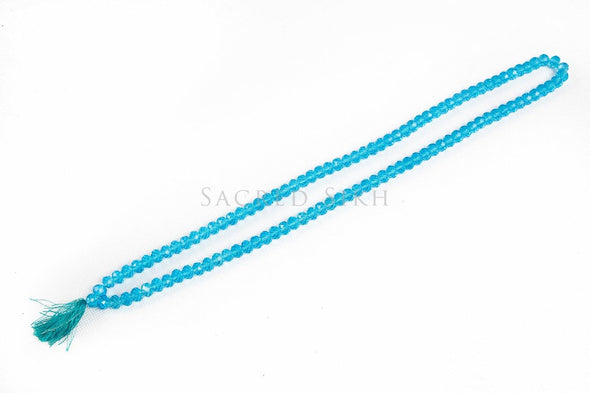 Crystal Effect Mala (Prayer Beads) - Ocean Blue - Sacred Sikh