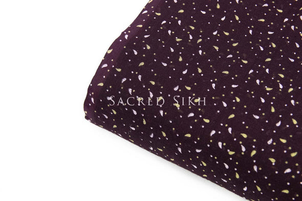 Mulberry Splash Turban Material -  - Sacred Sikh